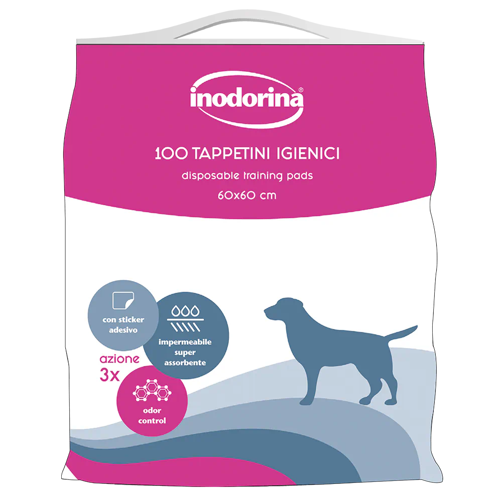 Inodorina Tappetini Igienici Training Neutro per Cani 100 pz - 60x60
