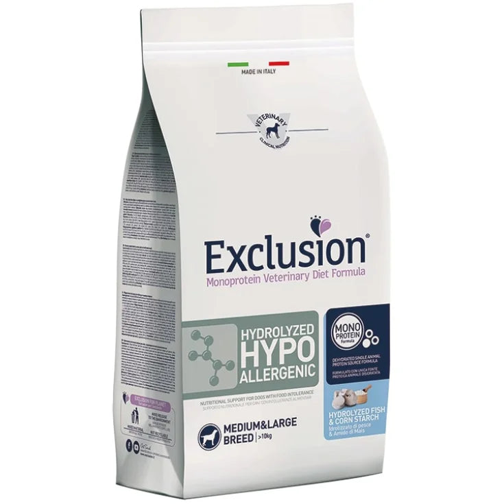 Exclusion Diet Hydrolyzed Hypoallergenic Adult Medium/Large Pesce 2Kg