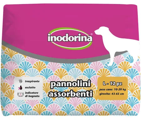 Inodorina - Pannolini Assorbenti – 12pz - taglia L - femmine