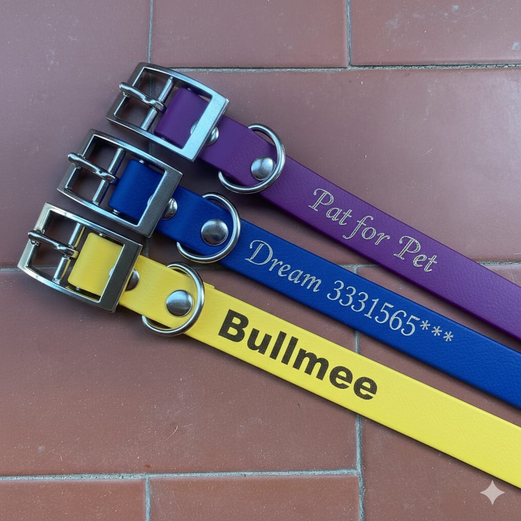 Personalizzazione collare e guinzaglio in biothane