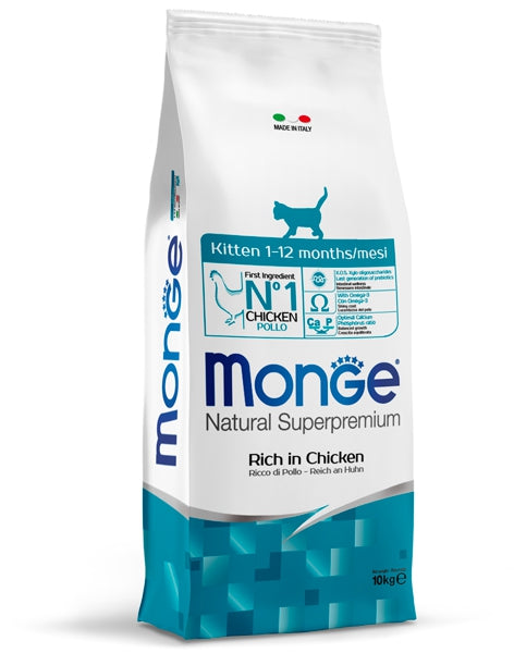 Monge natural superpremium kitten chicken 10 kg - cat