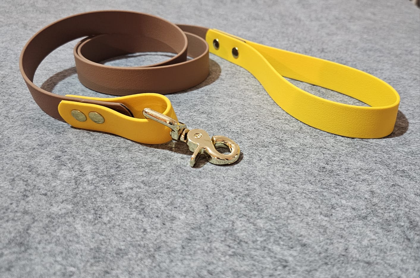 Guinzaglio bicolore artigianale - personalizzabile - pvc