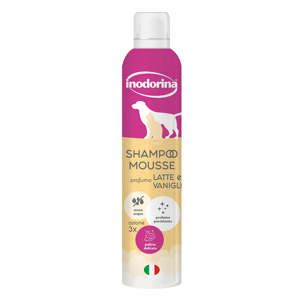 Shampoo Mousse profumo latte e vaniglia - Inodorina