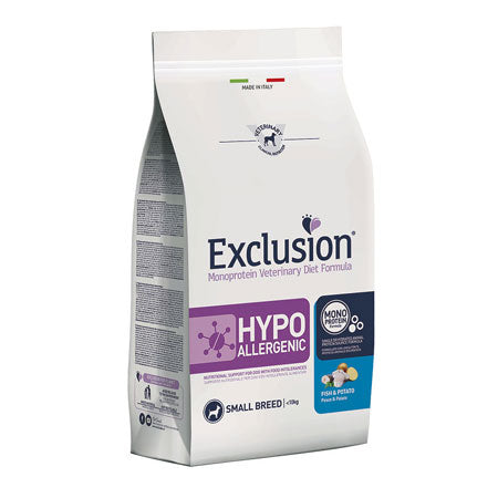 Exclusion Diet Hypoallergenic Small breed pesce e patate 2 kg