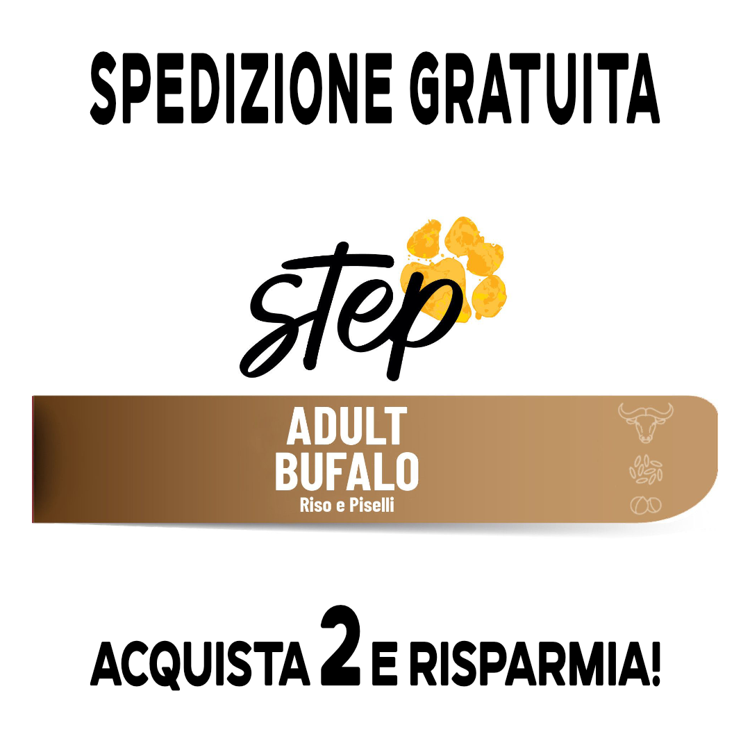 Monoproteico - ADULT BUFFALO, RICE and PEAS - made in Italy