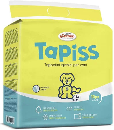 Tappetini igienici assorbenti per animali - tapiss - traversina- 60x60cm - 10 Pz