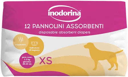 Inodorina - Pannolini Assorbenti – 12pz - taglia XS- femmine.