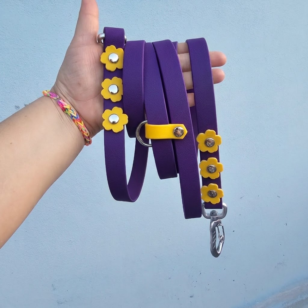 Set modulare  per cani "flower walk " guinzaglio e collare abbinati