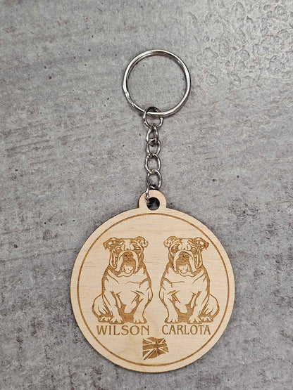 Wooden key ring - Customizable - On request