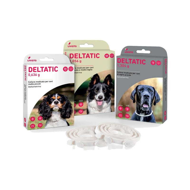 DELTATIC (2 pezzi) – Collare antiparassitario per cani