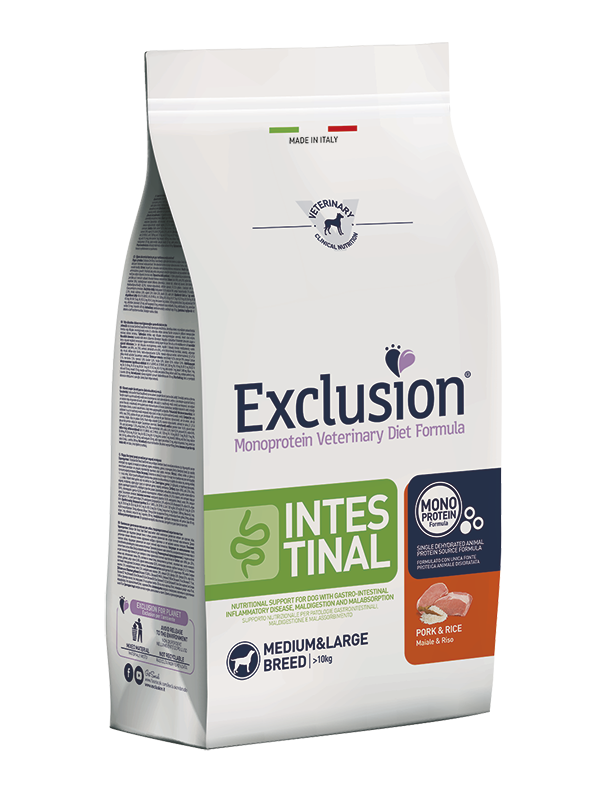 Exclusion Intestinal Pork and Rice Medium Large Breed 2 Kg and 12 kg