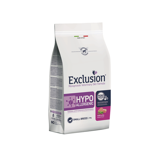 Exclusion Diet Hypoallergenic Small Breed Pork and Peas 2kg and 7kg