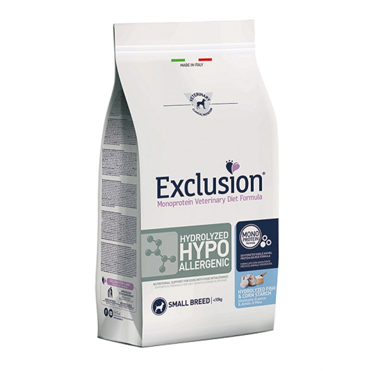 Exclusion Hypoallergenic Hydrolyzed Small Adult 2 kg Fish and Corn Starch For Dog