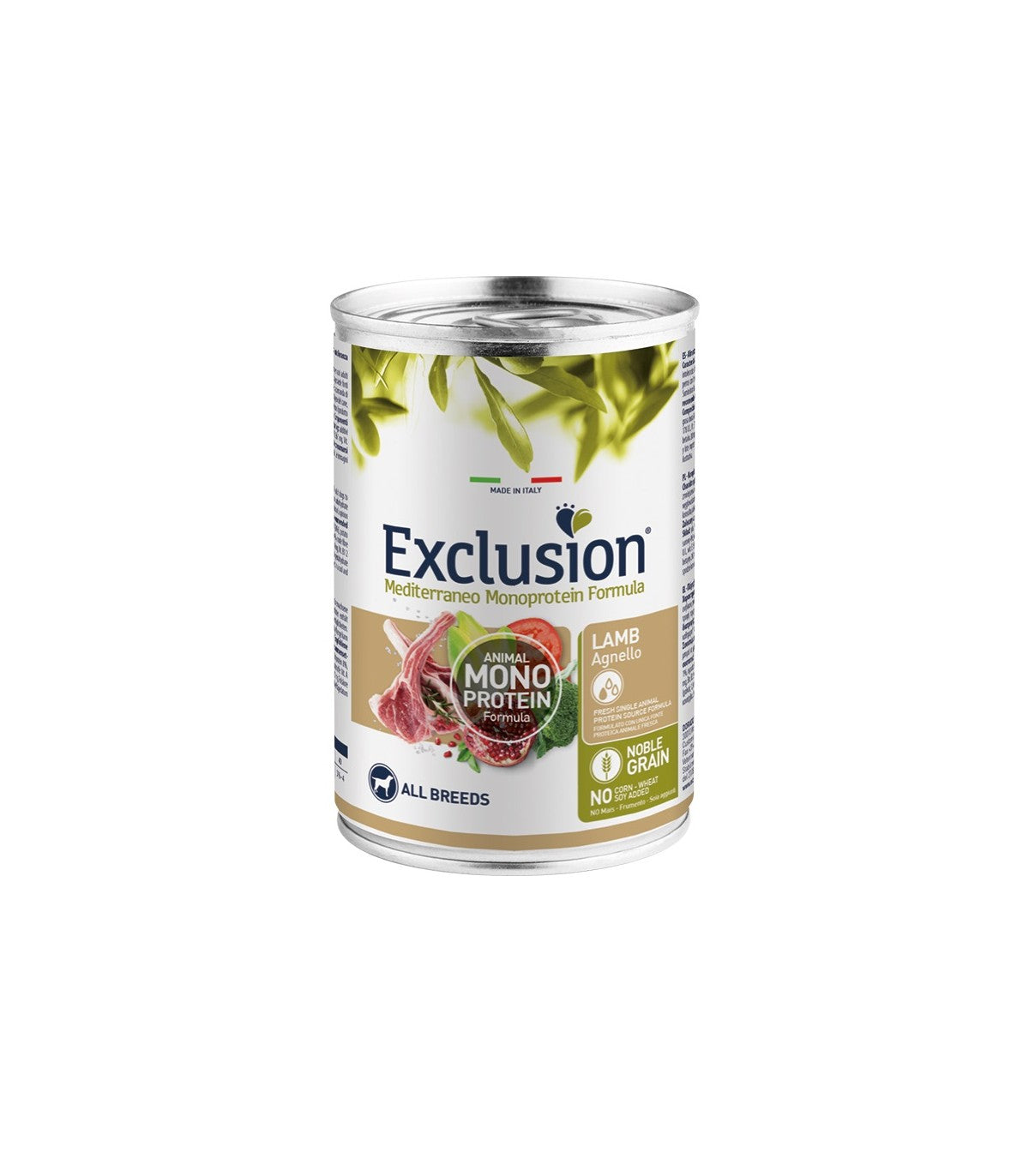 Exclusion mediterraneo adult agnello 400 gr