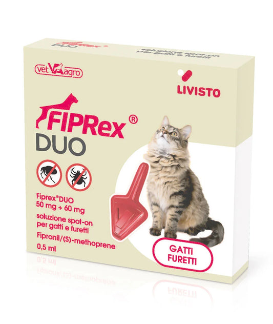 Fiprex Duo Spot-on against fleas, ticks, lice and mites 1 pipette for cats and ferrets