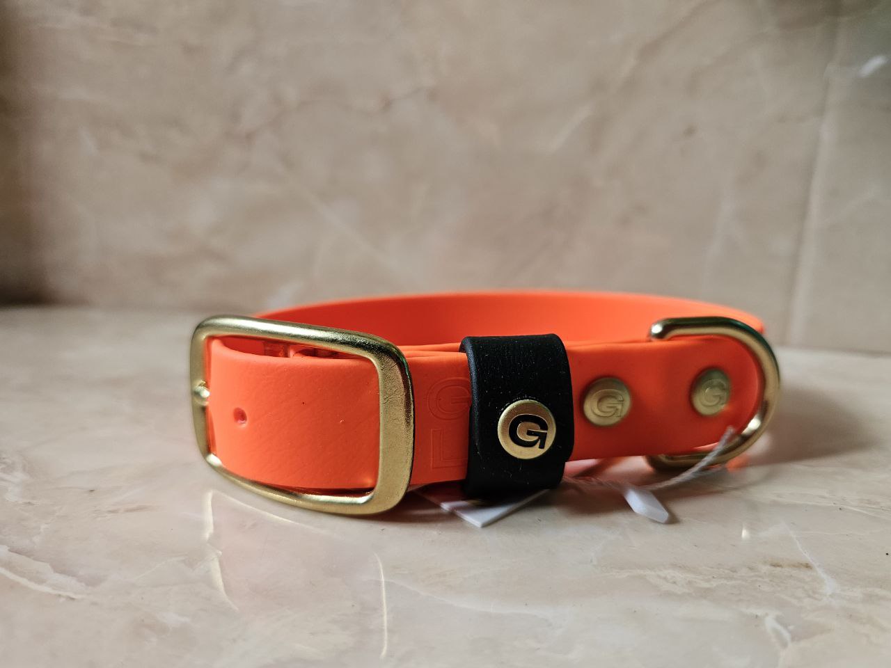 GULA - BRIGHT ORANGE COLLAR - 25mm - S, M, L