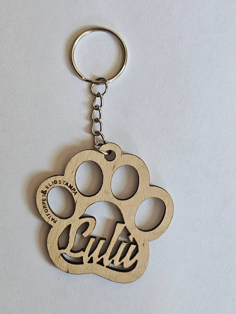 Wooden key ring - Customizable - On request