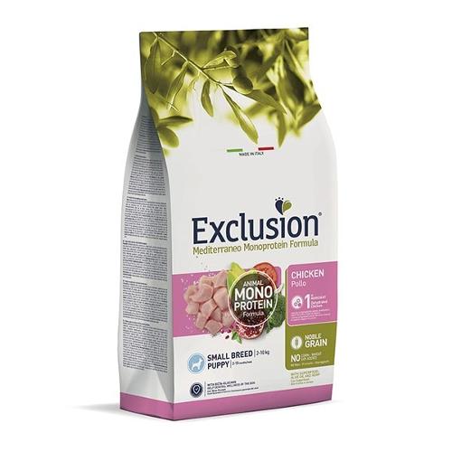 Exclusion Mediterraneo Puppy Small Chicken 500 Gr and 2 kg 