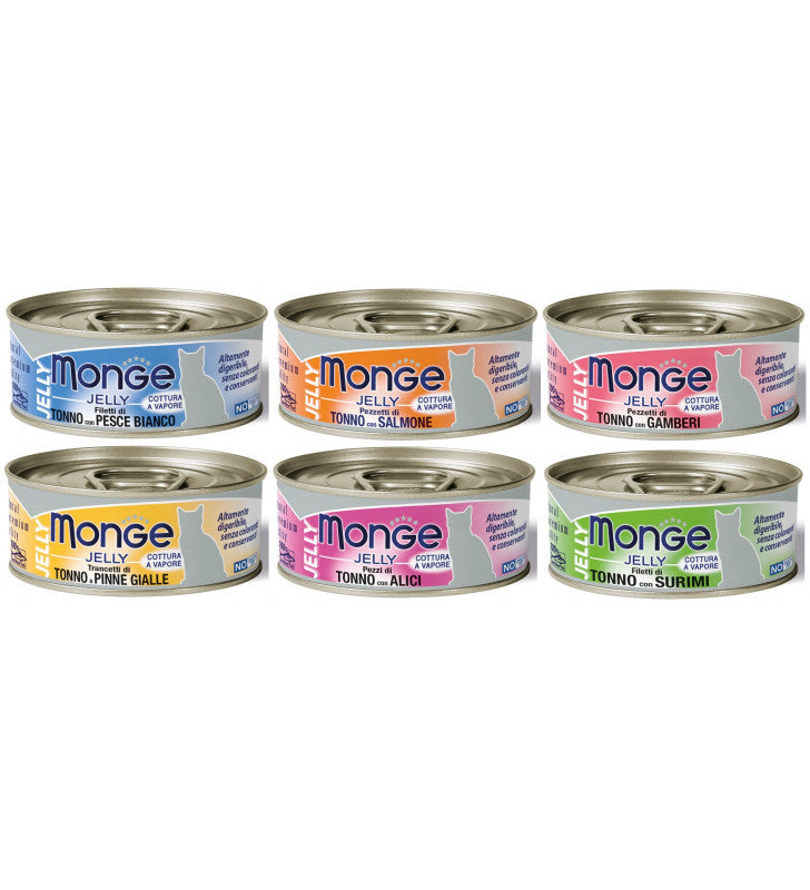 Monge Jelly Wet Food - Cat - 48 pcs - Various Flavors