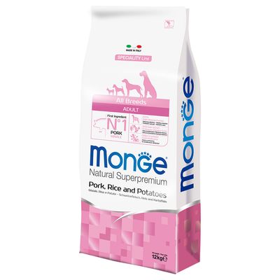 Monge superpremium all breeds adult - 12 kg - pork