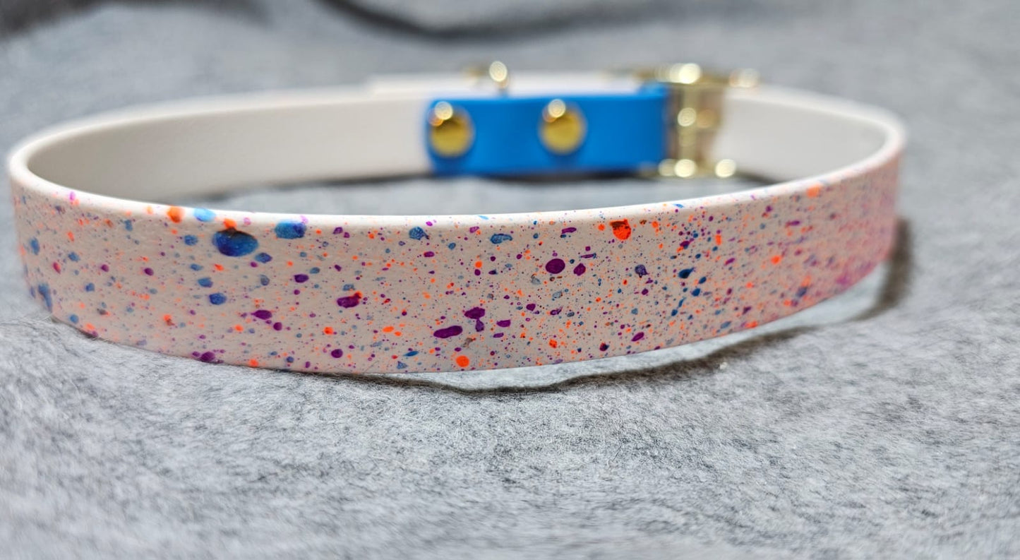 Collare per cani, dipinto a mano "Splash"- effetto schizzi, personalizzabile