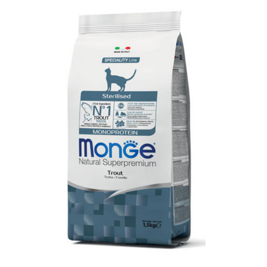 Monge superpremium all breeds adult - 12 kg - trout