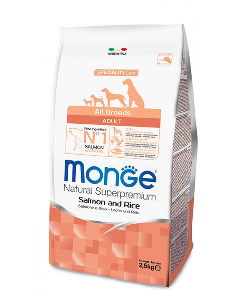 Monge superpremium all breeds adult - 12 kg - salmon