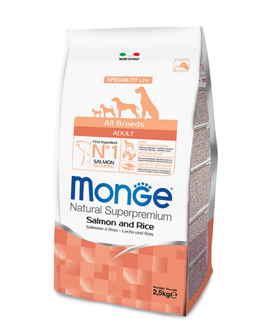Monge superpremium all breeds adult - 12 kg - salmon