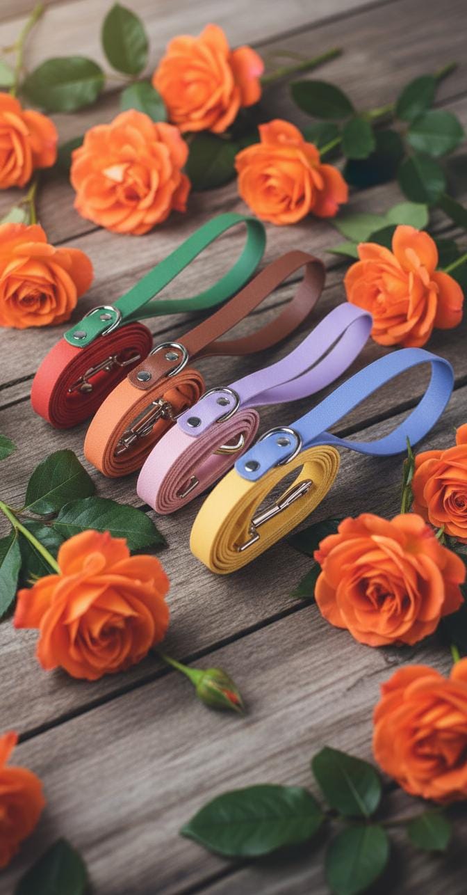 Guinzaglio bicolore artigianale - personalizzabile