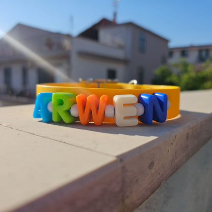 Popcromia - collare customizzabile con lettere colorate