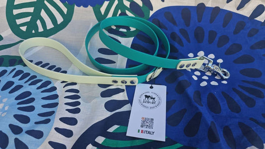 Guinzaglio bicolore artigianale - personalizzabile