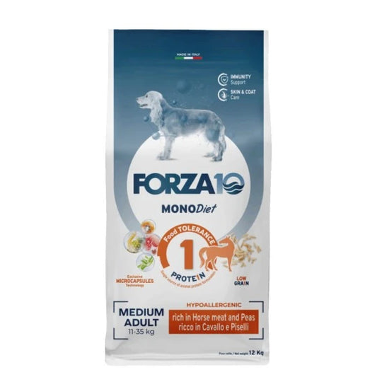 FORZA 10 SECCO CANE MEDIUM DIET AL CAVALLO E PISELLI 12KG