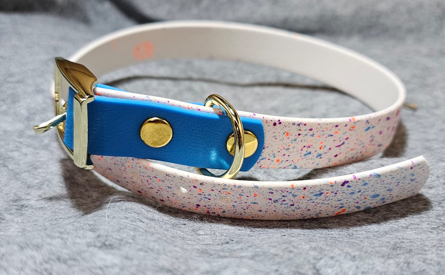 Collare per cani, dipinto a mano "Splash"- effetto schizzi, personalizzabile