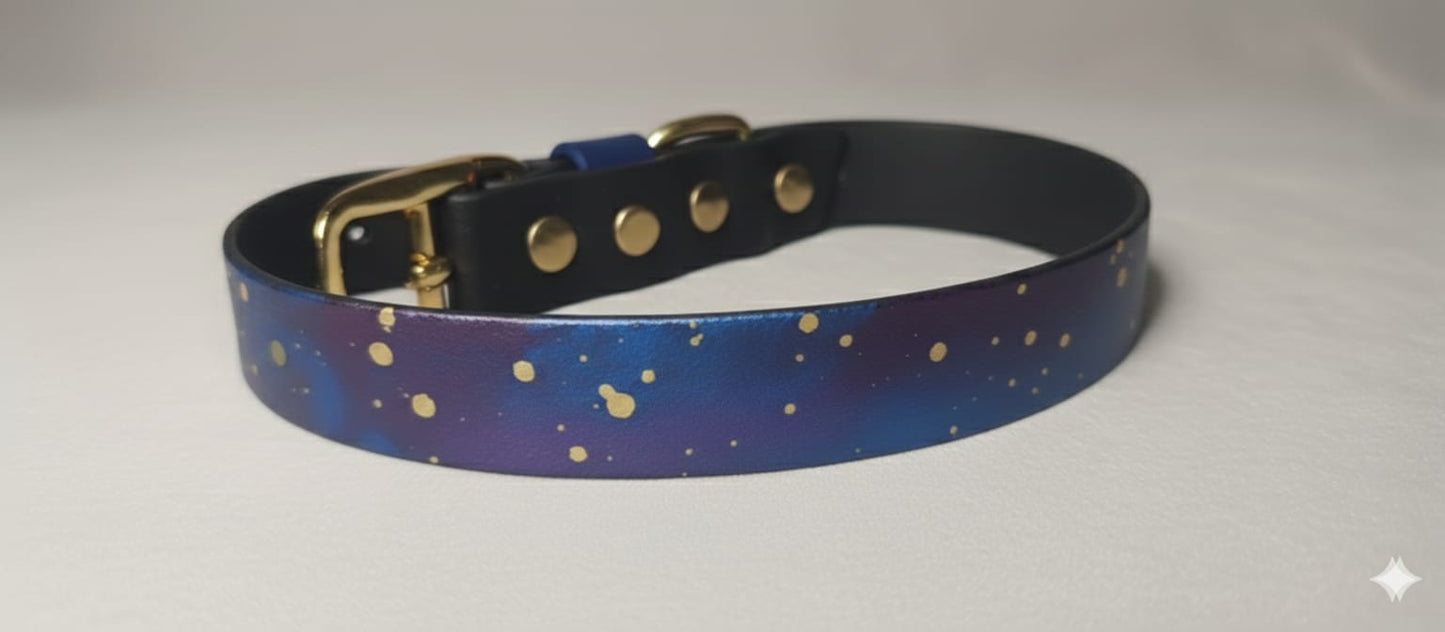 Collare Stardust - artigianale - dipinto a mano