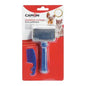 Camon chromed carder size m with comb for dogs and cats 