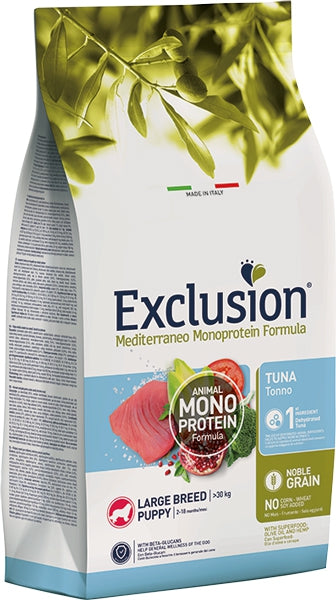 Exclusion Mediterraneo - Puppy Large with Tuna 12 Kg