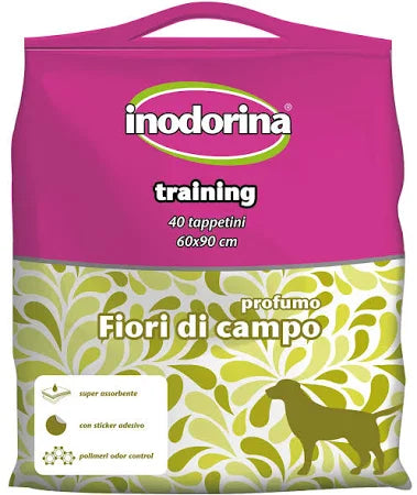 Inodorina Tappetino Igienico assorbente 40pz - 60 X 60 fiori di campo