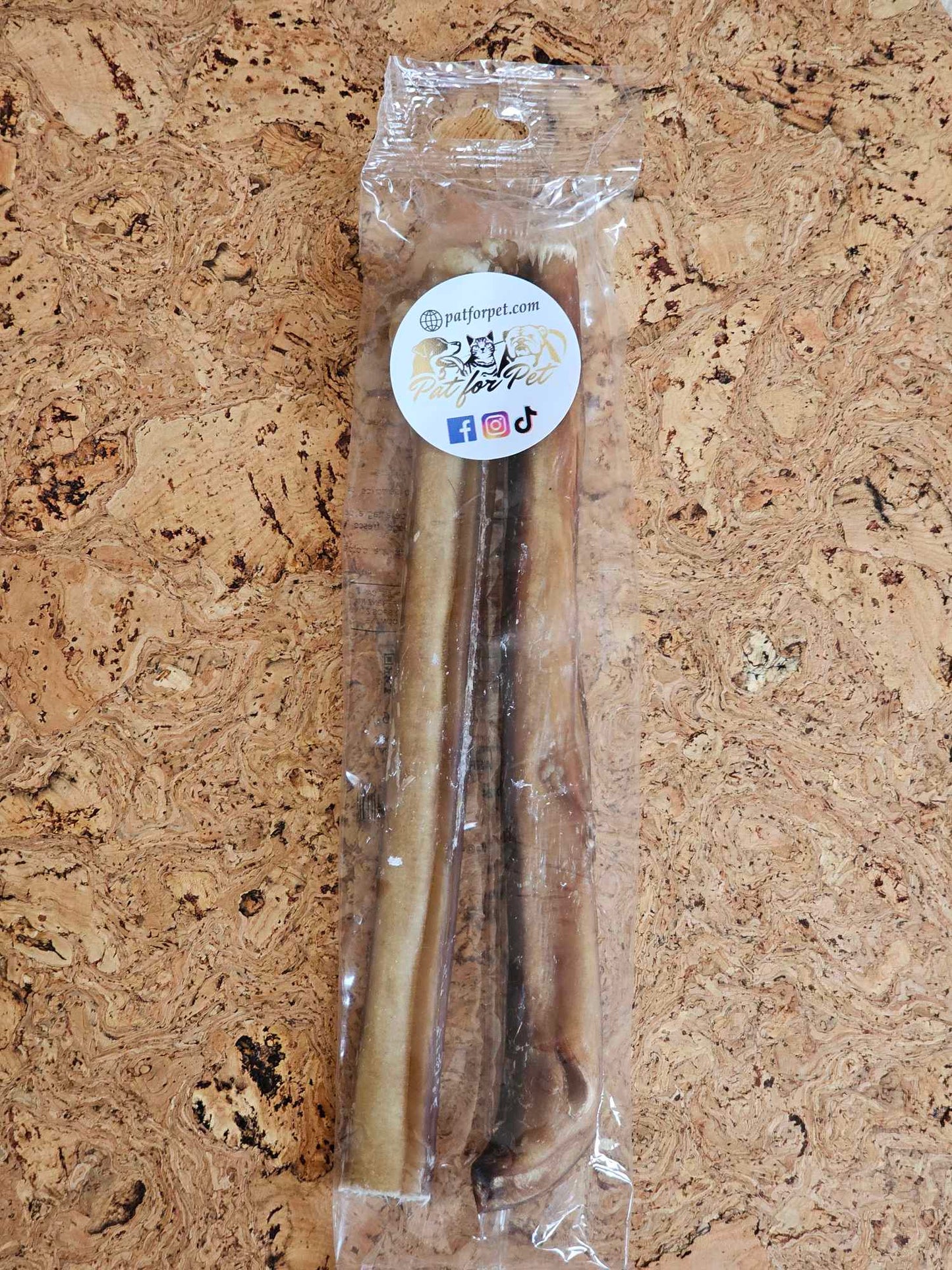 Patforpet masticativo naturale cane verga di toro da 12 cm o 25 cm